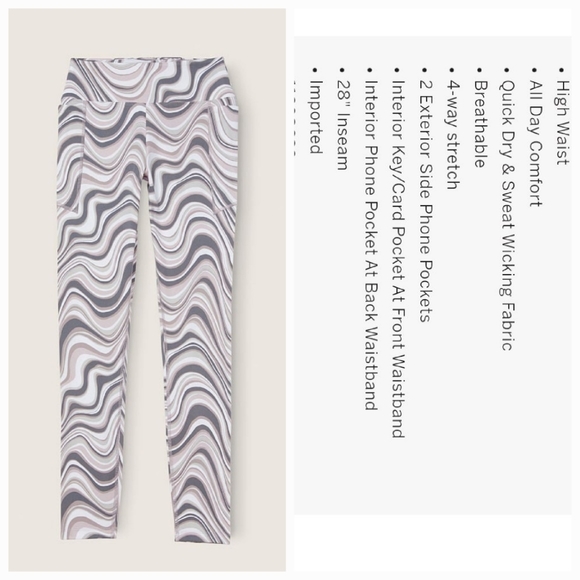 Victoria's secret pink soft ultimate high waist leggings..FINAL..GRAY SWIRL NWT - Picture 3 of 8